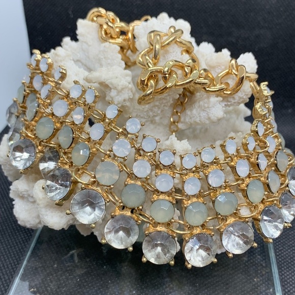 Boho Glam Rhinestone Statement Necklace - Picture 4 of 8